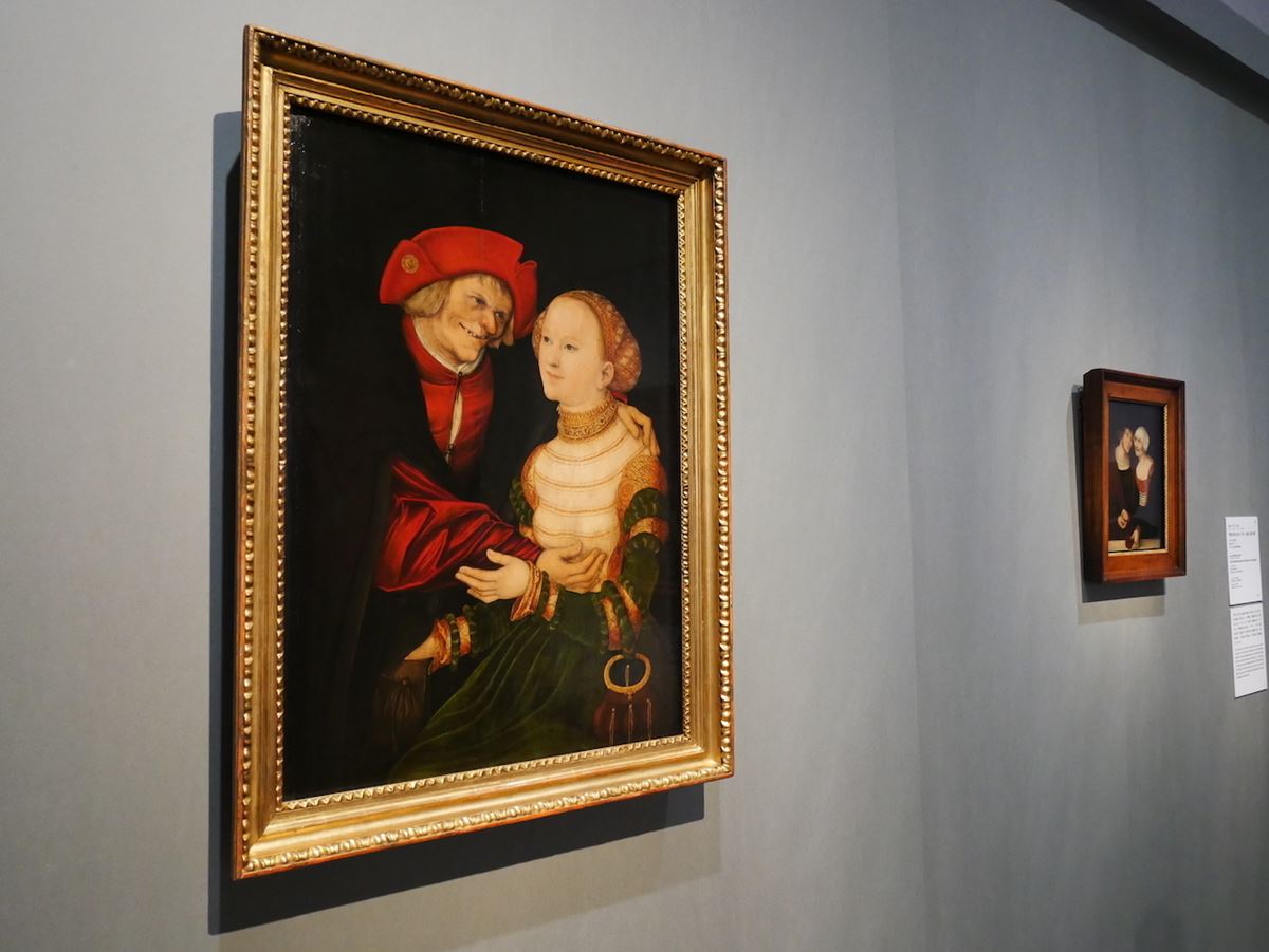 ルカス・クラーナハ（父）《不釣り合いなカップル　老人と若い女》1522年　ブダペスト国立西洋美術館