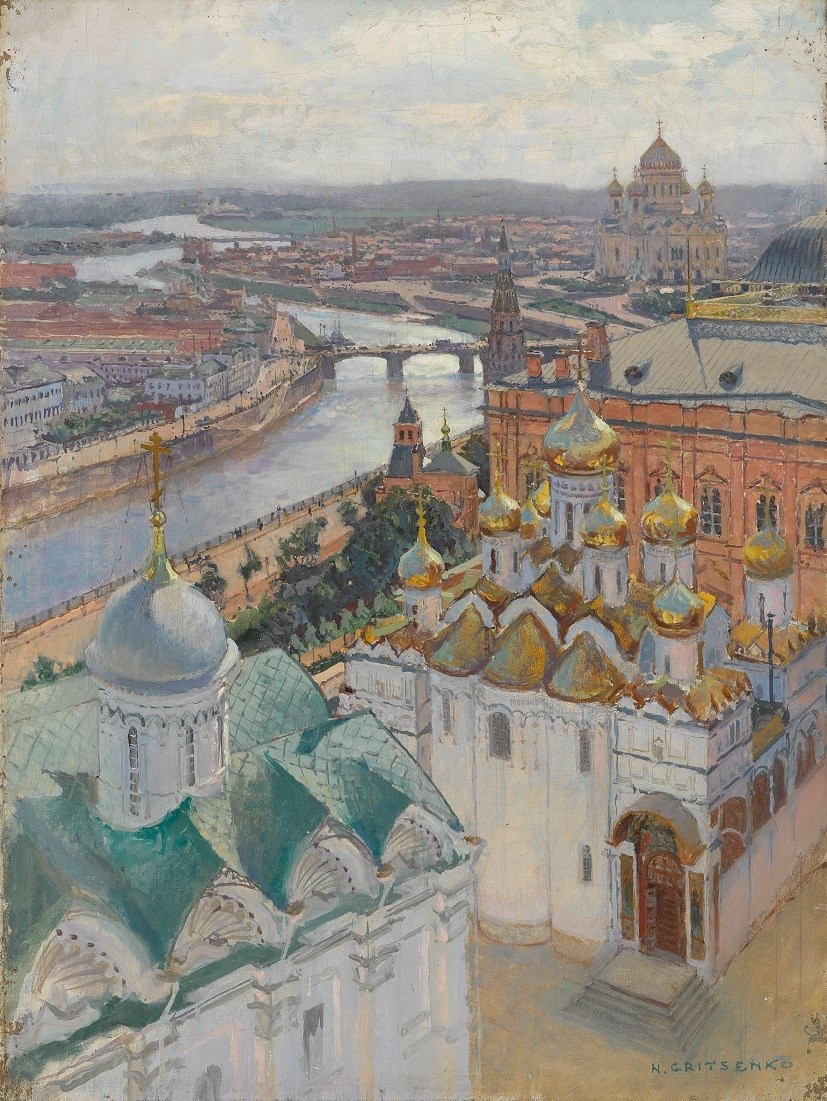 ニコライ・グリツェンコ 《イワン大帝の鐘楼からのモスクワの眺望》 1896年 油彩・キャンヴァス (c)The State Tretyakov Gallery