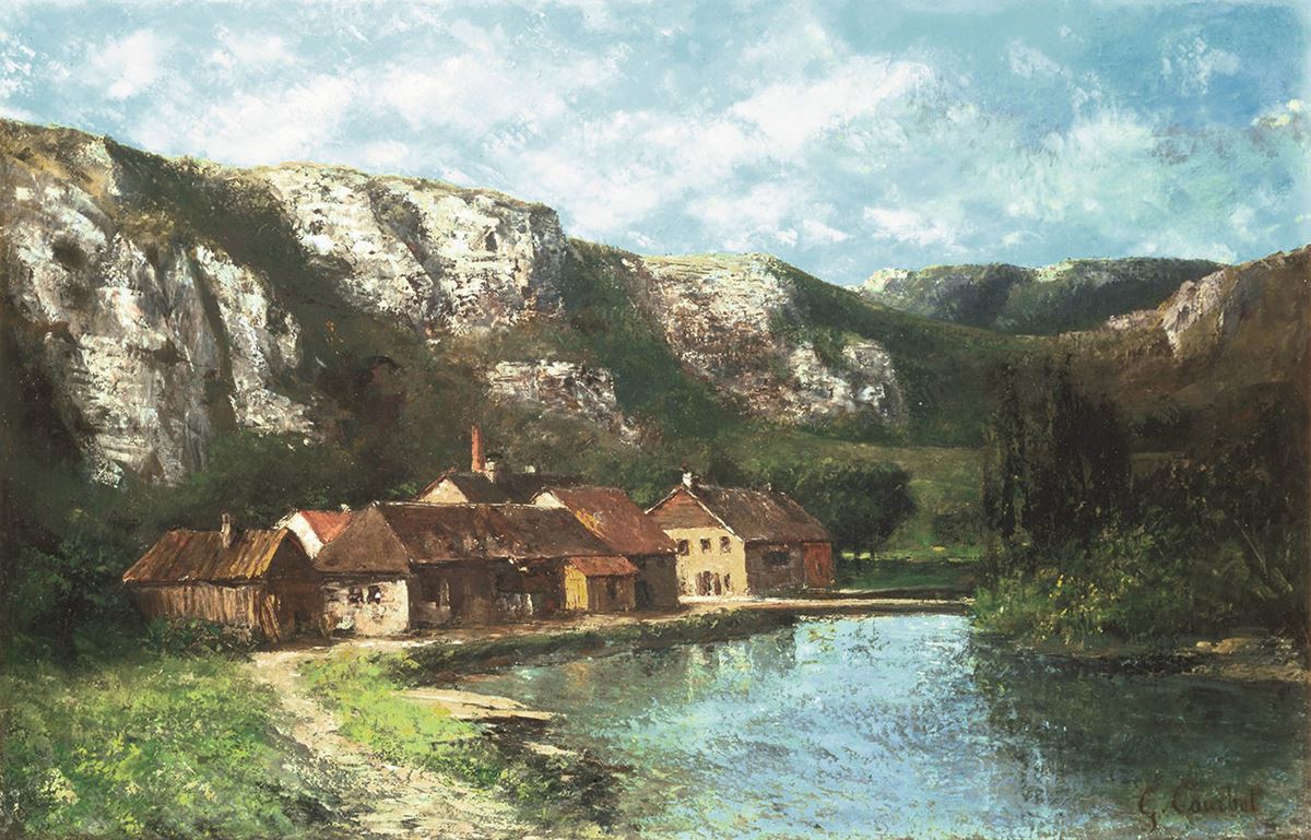 ギュスターヴ・クールベ《フランシュ=コンテの谷、オルナン付近》1865年頃 油彩・カンヴァス 茨城県近代美術館