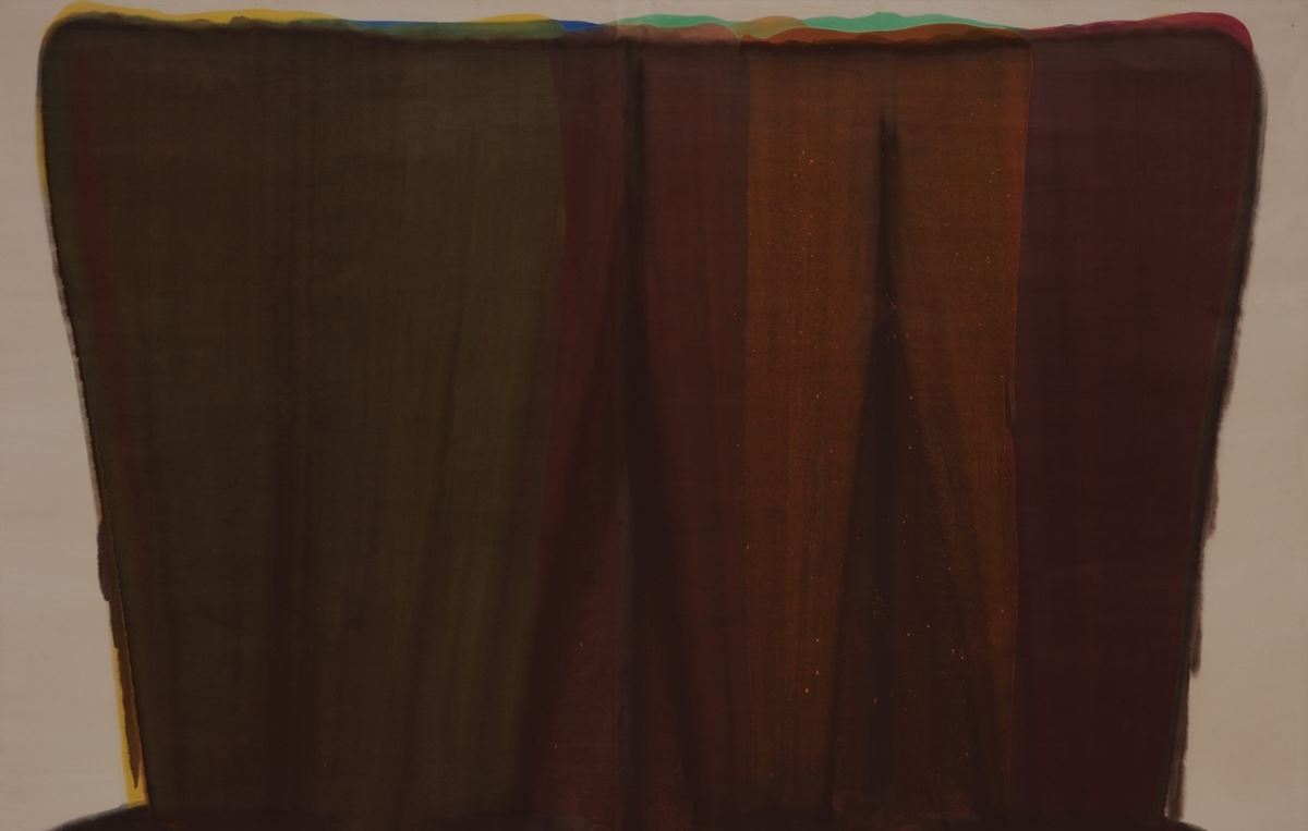 モーリス・ルイス 《ダレット・ペー》 1959年 アクリル、カンヴァス 滋賀県立近代美術館蔵 