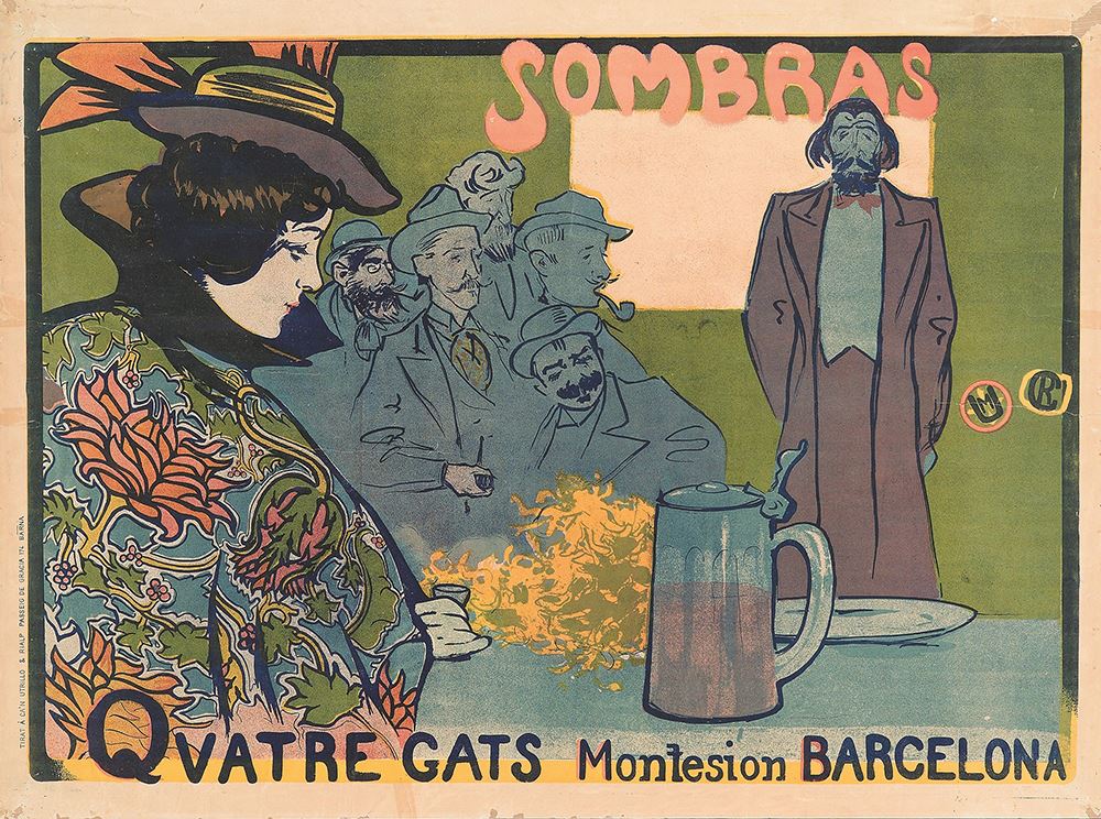 ラモン・カザス《影絵芝居のポスター》1897年　マルク・マルティ・コレクション (c)Marc Martí Col·lecció