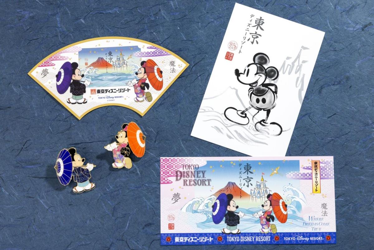 ディズニー】和装ミッキー＆ミニーの新グッズ登場！浮世絵風＆水墨画風