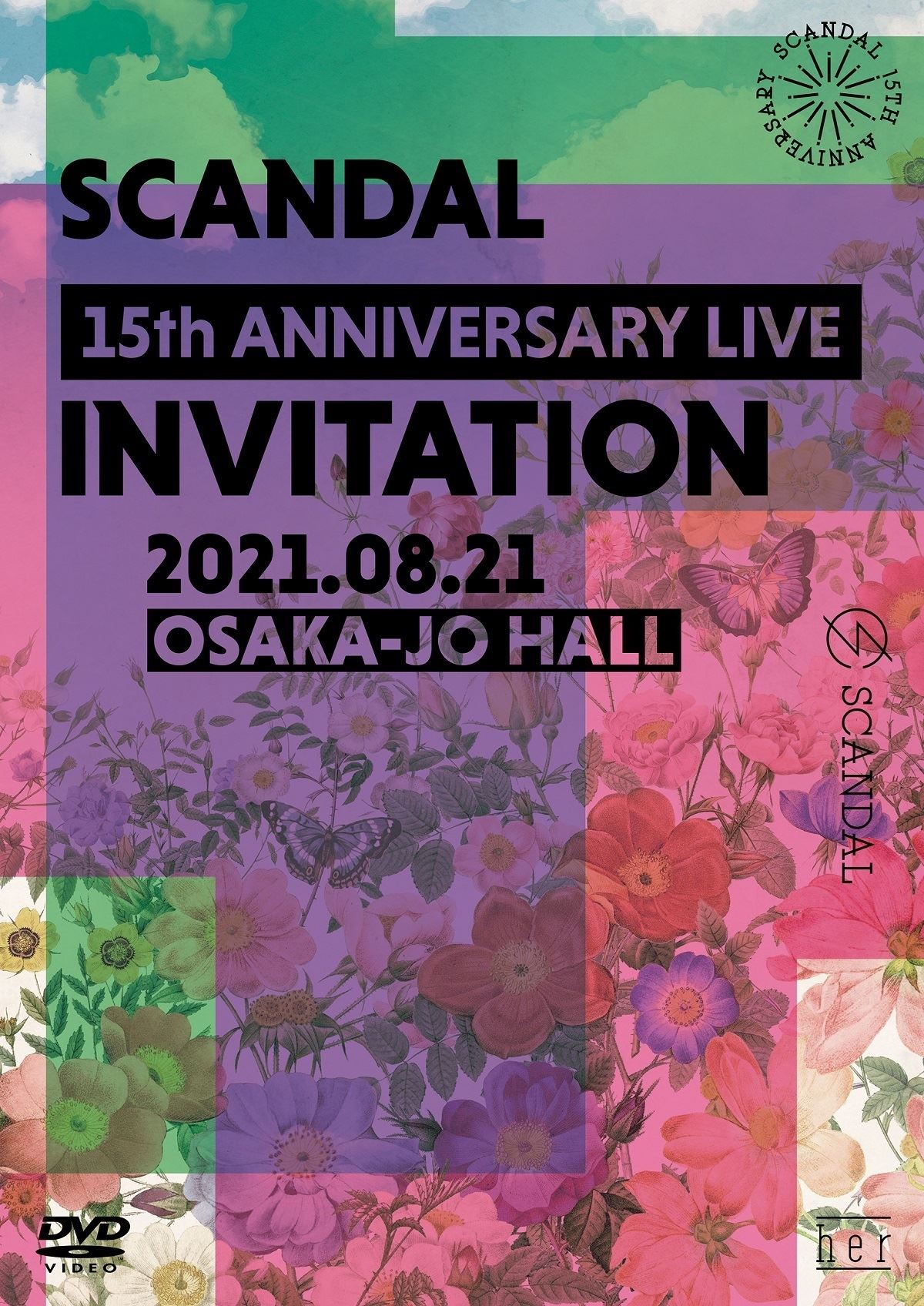 SCANDAL『SCANDAL 15th ANNIVERSARY LIVE 『INVITATION』 at OSAKA-JO HALL』通常盤DVDジャケット