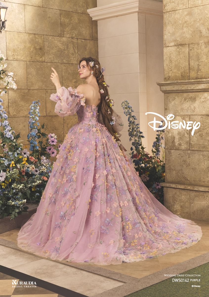 ウェディングドレス クラウディア 未使用 クラウディア×ディズニープリンセス2025新作！ベルをイメージした上品