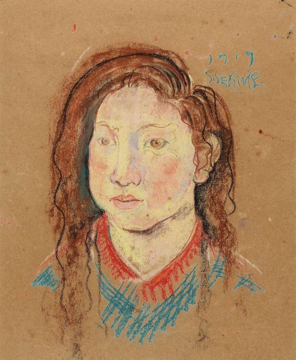 《少女》1919年　パステル、紙　個人蔵