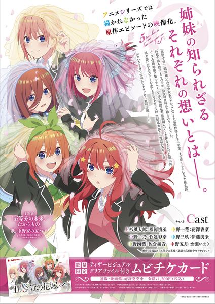 (C)春場ねぎ・講談社／「五等分の花嫁∽」製作委員会