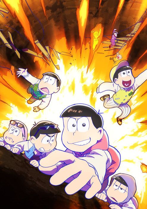 6つ子が断崖絶壁を這い上がる おそ松さん 第3期ティザービジュアル ぴあエンタメ情報