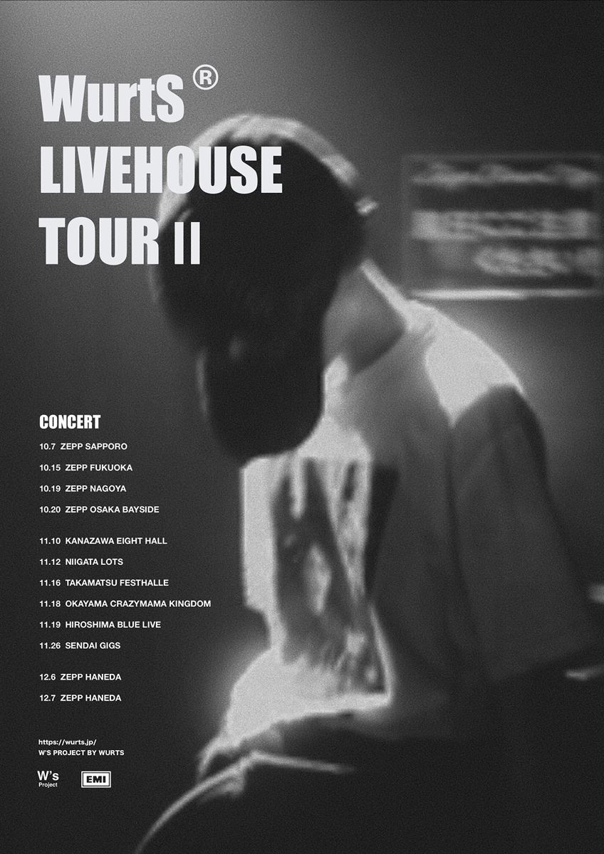 『WurtS LIVEHOUSE TOUR II』ビジュアル