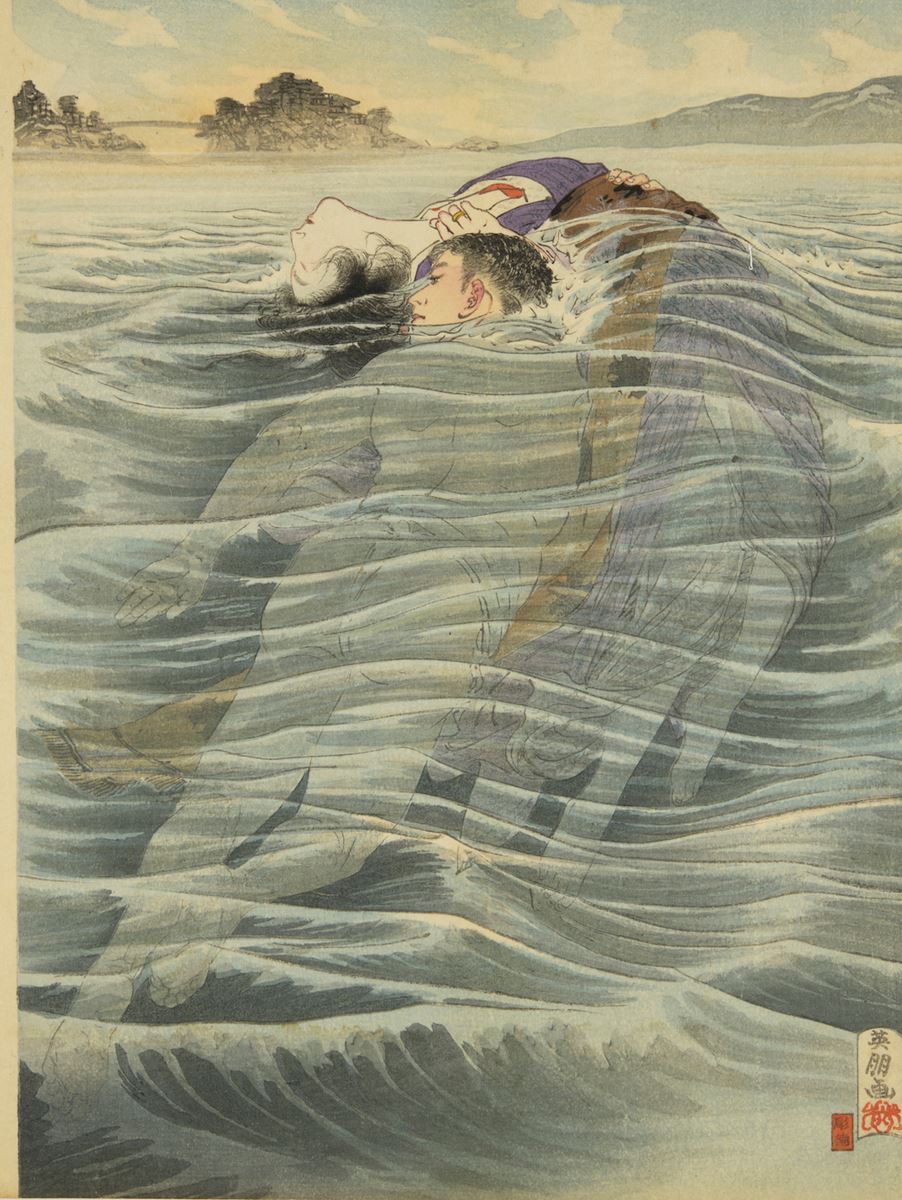 鰭崎英朋　泉鏡花・著『続風流線』口絵　明治38年(1905)