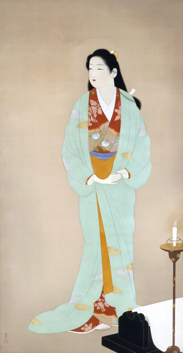 女性初の日本美術院同人 小倉遊亀 木版画 夏草 上村松園 片岡球子