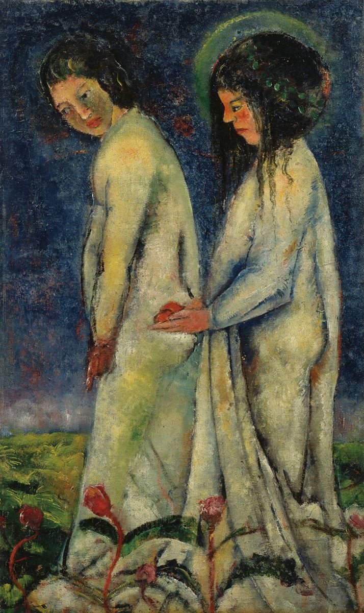 《神の祈り》1918年頃　油彩、カンヴァス　福島県立美術館蔵