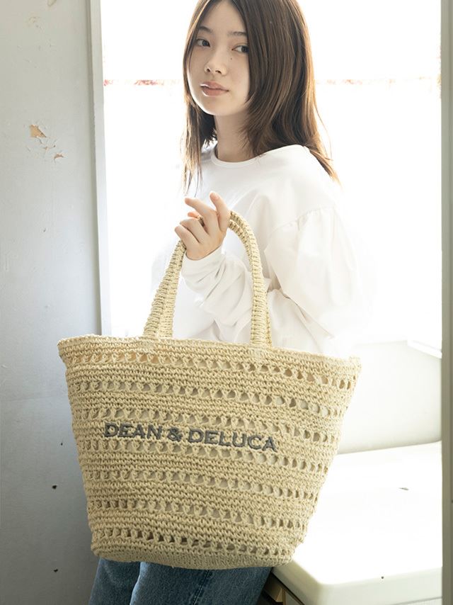 DEAN&DELUCA クロッシェバスケットバッグS ナチュラル M DEAN & DELUCA BEAMS クロッシェバスケットバッグ - メルカリ