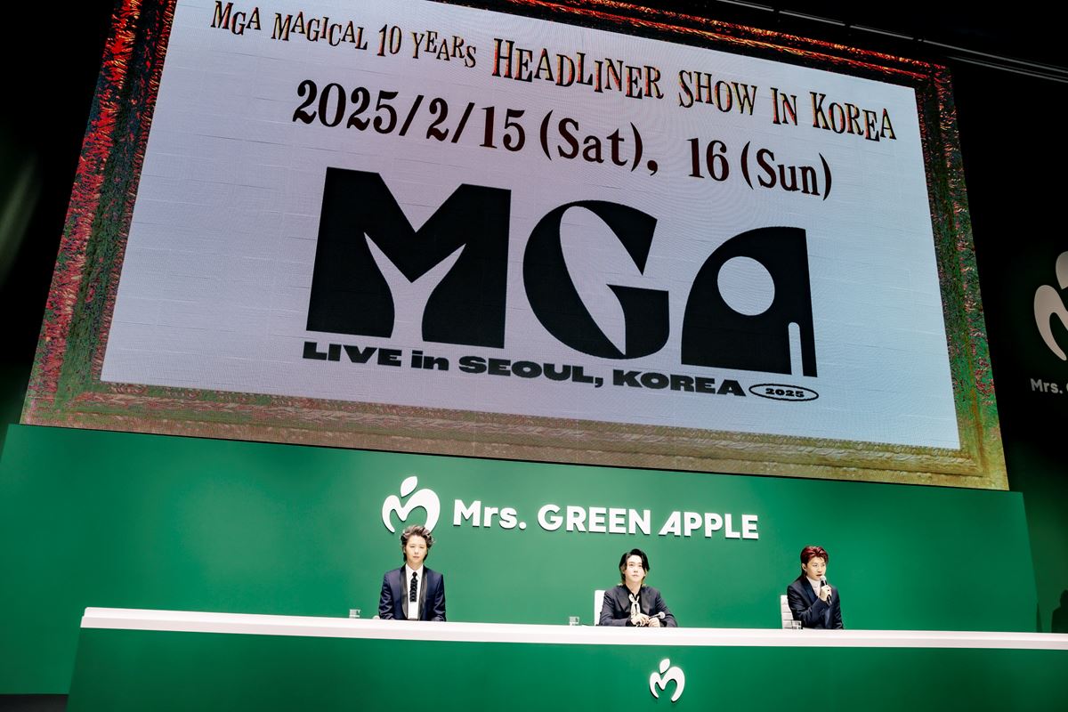 Mrs. GREEN APPLEの記者発表より （撮影：藤井 拓）