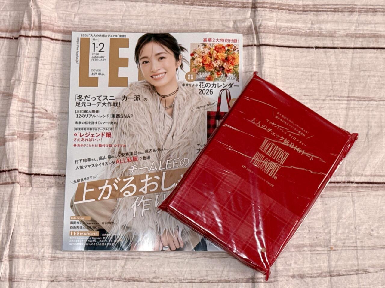 マッキントッシュ】「大人のチェック柄BIGトート」がLEE付録に！ 2L