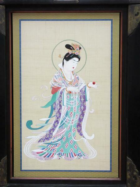 薬師寺吉祥天像 吉祥天女画像 額縁 インテリア（福徳の守護神