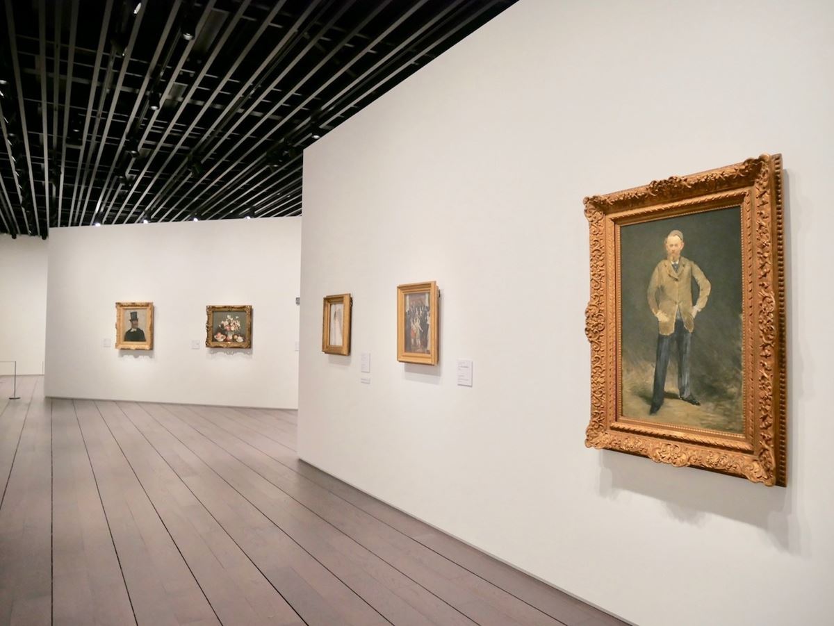 第1部「アートをひろげる」会場　エドゥアール・マネ《自画像》1878〜79年　ほか