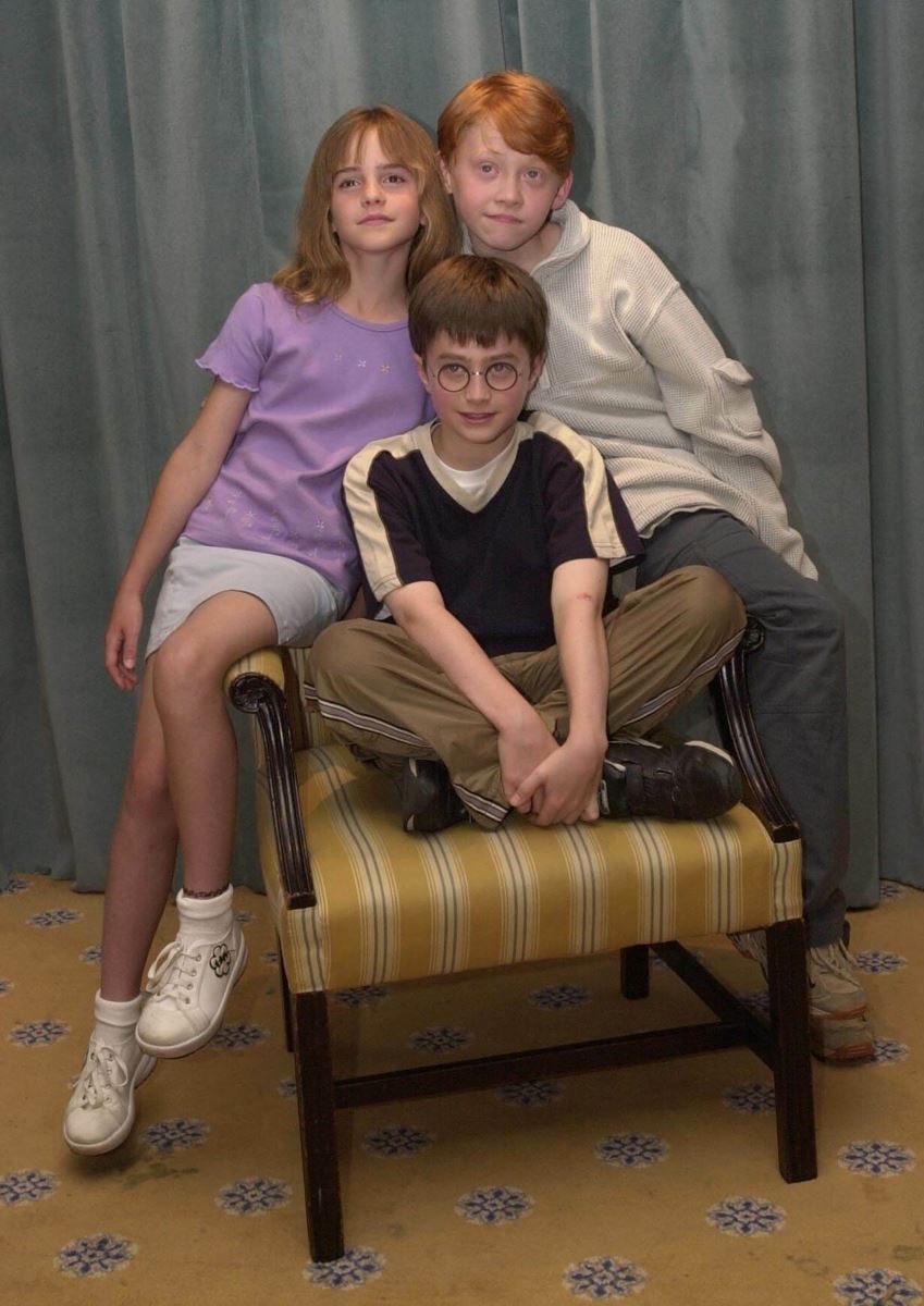 2000年8月23日、『ハリー・ポッターと賢者の石』プロモーションに参加するおぼこい3人組。ルパートは翌24日が12歳のバースデー。