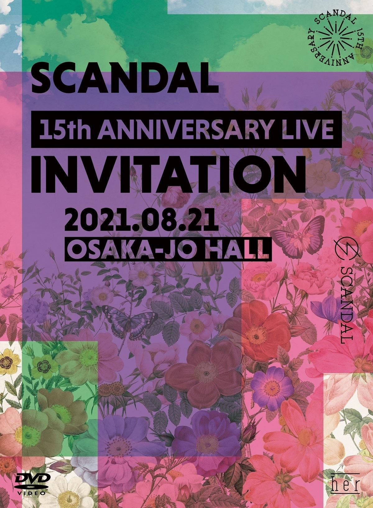 SCANDAL『SCANDAL 15th ANNIVERSARY LIVE 『INVITATION』 at OSAKA-JO HALL』初回限定盤DVDジャケット