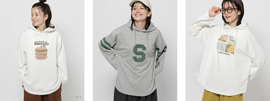 ニコアンド【新品】パペットスンスン　コラボフーディープルオーバー □新品未使用□niko and  パペットスンスン フーディープル