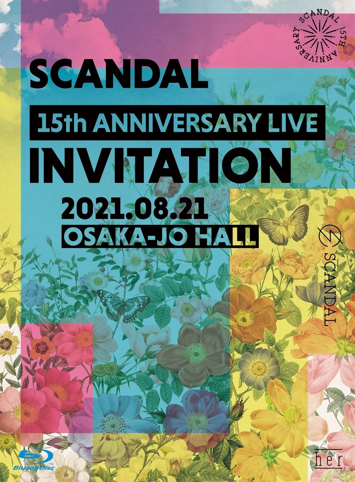 SCANDAL『SCANDAL 15th ANNIVERSARY LIVE 『INVITATION』 at OSAKA-JO HALL』初回限定盤Blu-rayジャケット
