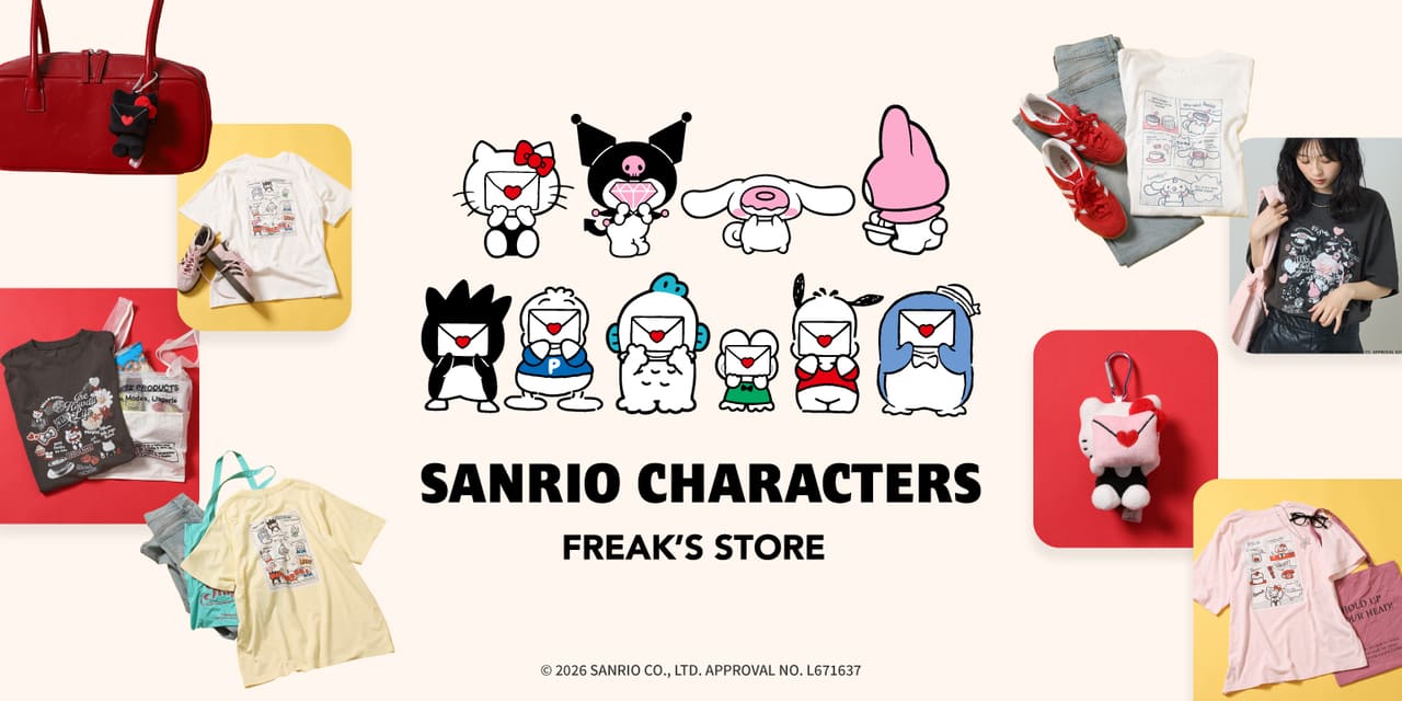 サンリオ』限定コラボ新作！ キティやシナモロールの大人可愛いTシャツ