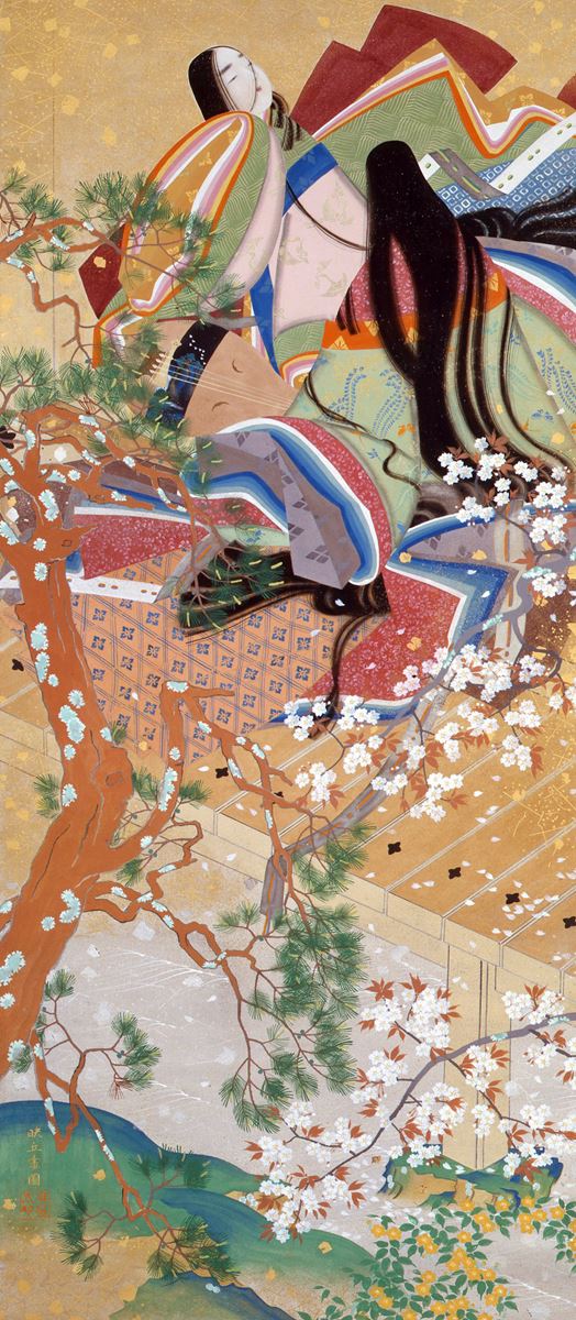 松岡映丘 《春光春衣》 1917(大正 6)年 絹本・彩色 山種美術館