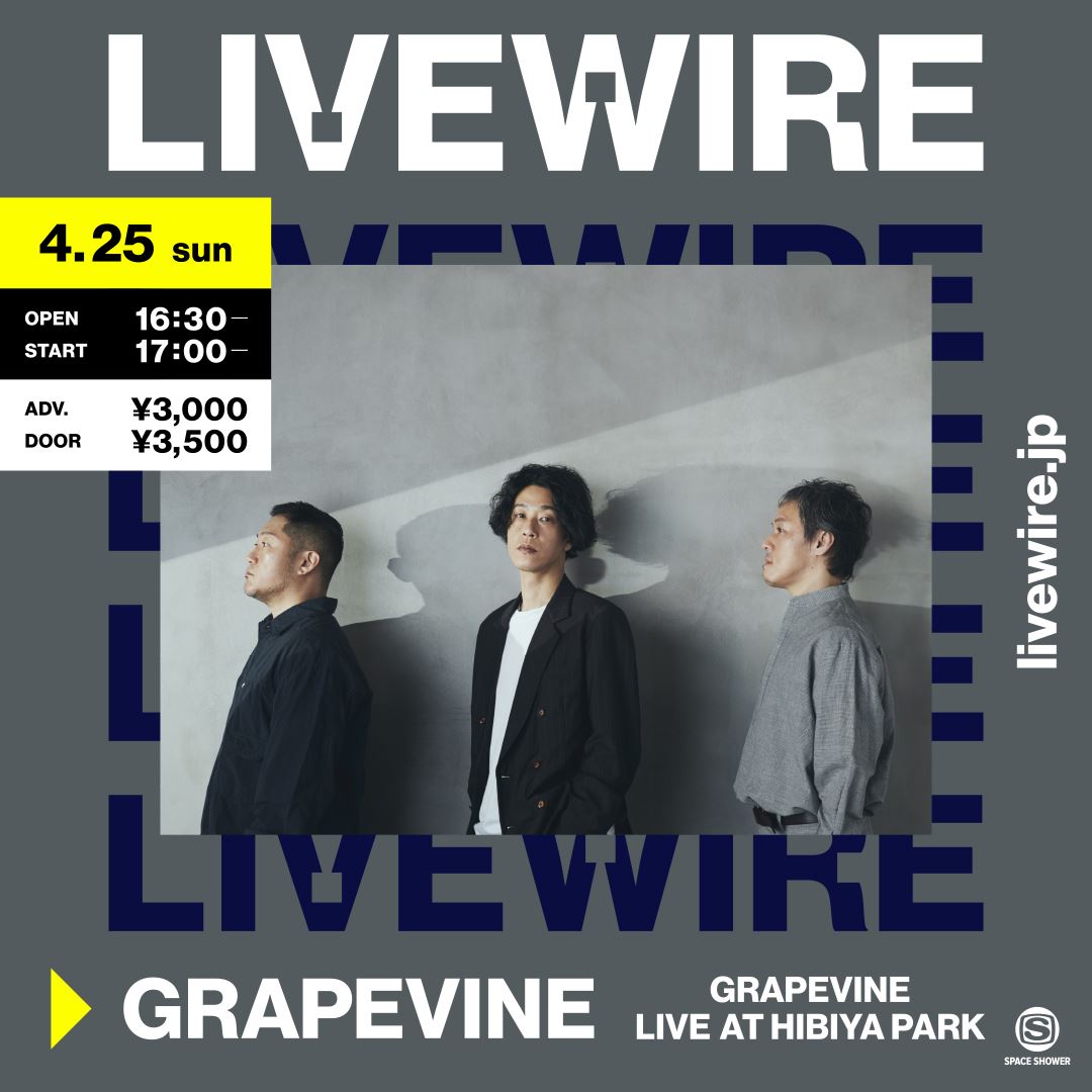 『GRAPEVINE LIVE AT HIBIYA PARK』LIVEWIRE 告知画像
