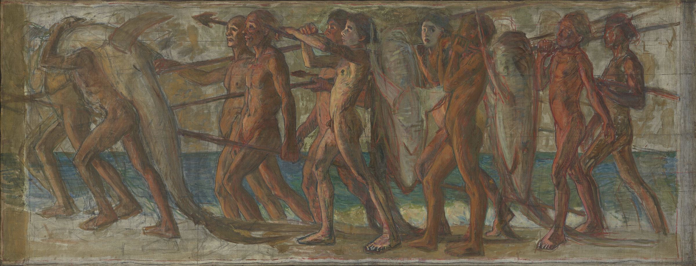 青木繁《海の幸》1904年（重要文化財）石橋財団アーティゾン美術館蔵