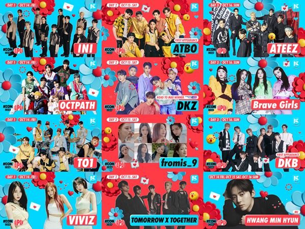 KCON INI先行 KCON 2022 JAPAN』TOMORROW X TOGETHER、INI、TO1ら第2次