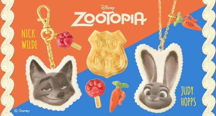 Q-pot.から「ズートピア」ジュディとニックのお菓子風アクセサリー登場