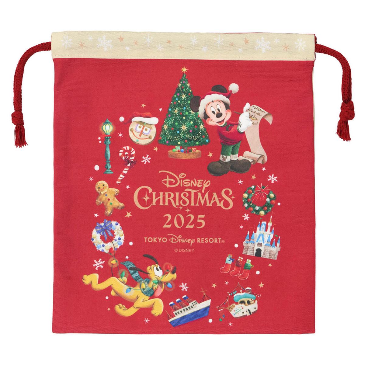 東京ディズニーリゾート】クリスマス気分UP！ディズニーのニットトート