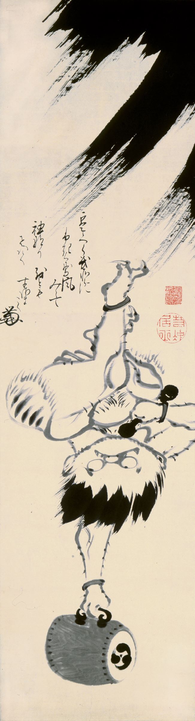 伊藤若冲《雷神図》宝暦-明和期(1751-72)頃　千葉市美術館蔵