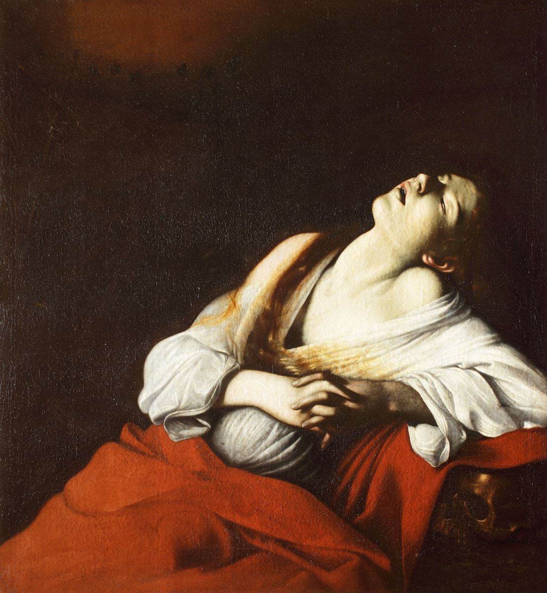 ミケランジェロ・メリージ・ダ・カラヴァッジョ　《法悦のマグダラのマリア》　1606年 個人蔵