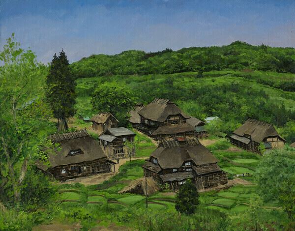 向井　潤吉、聚落（山形県東田川郡朝日村田麦俣）、希少な画集より 没後30年 向井潤吉 心の交流記 ―民家を訪ね、描く楽しみ | ぴあ