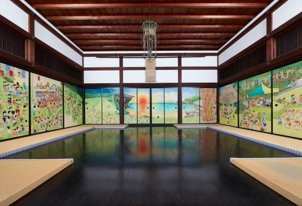 方丈襖絵「楽園」北見けんいち作（全景）