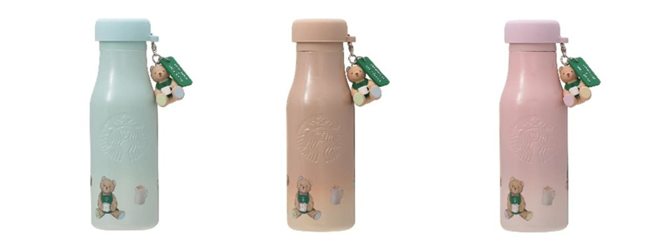 スタバ✕ジェラピケ　ステンレスボトル　ミントグリーン、ソフトピンク2本セット スタバ✕ジェラピケ ステンレスボトル ミントグリーン、ソフトピンク2