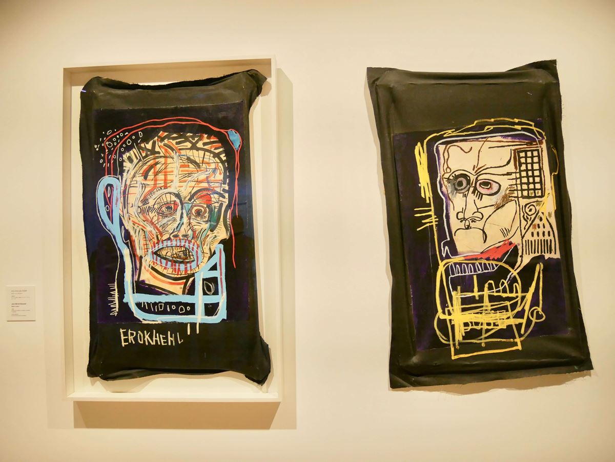 ジャン＝ミシェル・バスキア 左：《メイド・イン・ジャパン１》1982年 Mr.Dimitri Mavrommatis, Switzerland  右：《メイド・イン・ジャパン２》1982年　Private Collection Artwork © Estate of Jean-Michel Basquiat. Licensed by Artestar, New York