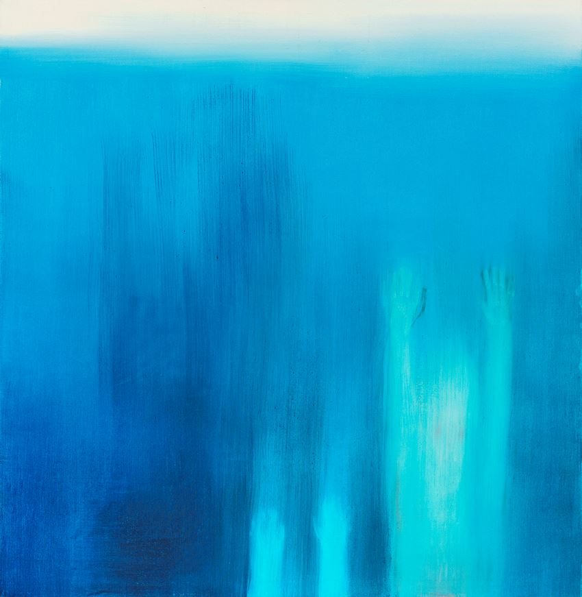 『アナザーエナジー展：挑戦しつづける力―世界の女性アーティスト16人』 ミリアム・カーン《美しいブルー》2017年 油彩、キャンバス 200×195 cm Courtesy: WAKO WORKS OF ART 撮影：Daniel Martinek