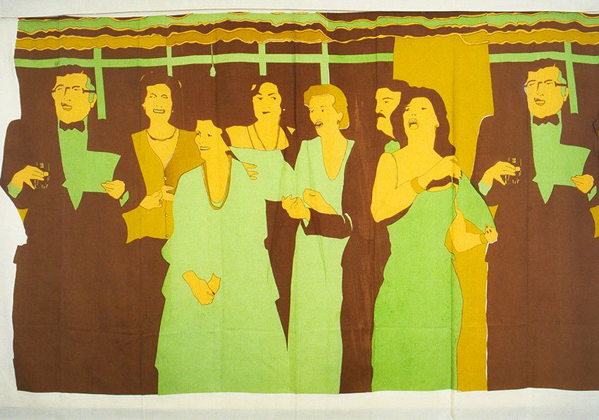 ベアトリス・ゴンザレス 《インテリア・デコレーション》 1981年 キャンバスにスクリーンプリント 269 × 1,958 cm 撮影：Mathias Voelzke