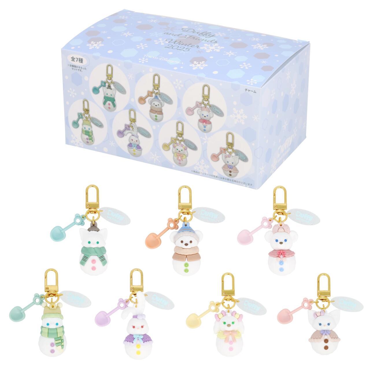 未開封新品】ダッフィー 新作 雪だるま チャーム 全7種 コンプセット