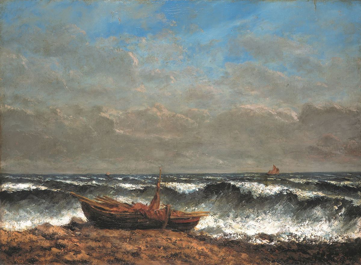 ギュスターヴ・クールベ《波》1870年 油彩・カンヴァス オルレアン美術館 ©2020 Musée des Beaux-Arts, Orléans蔵