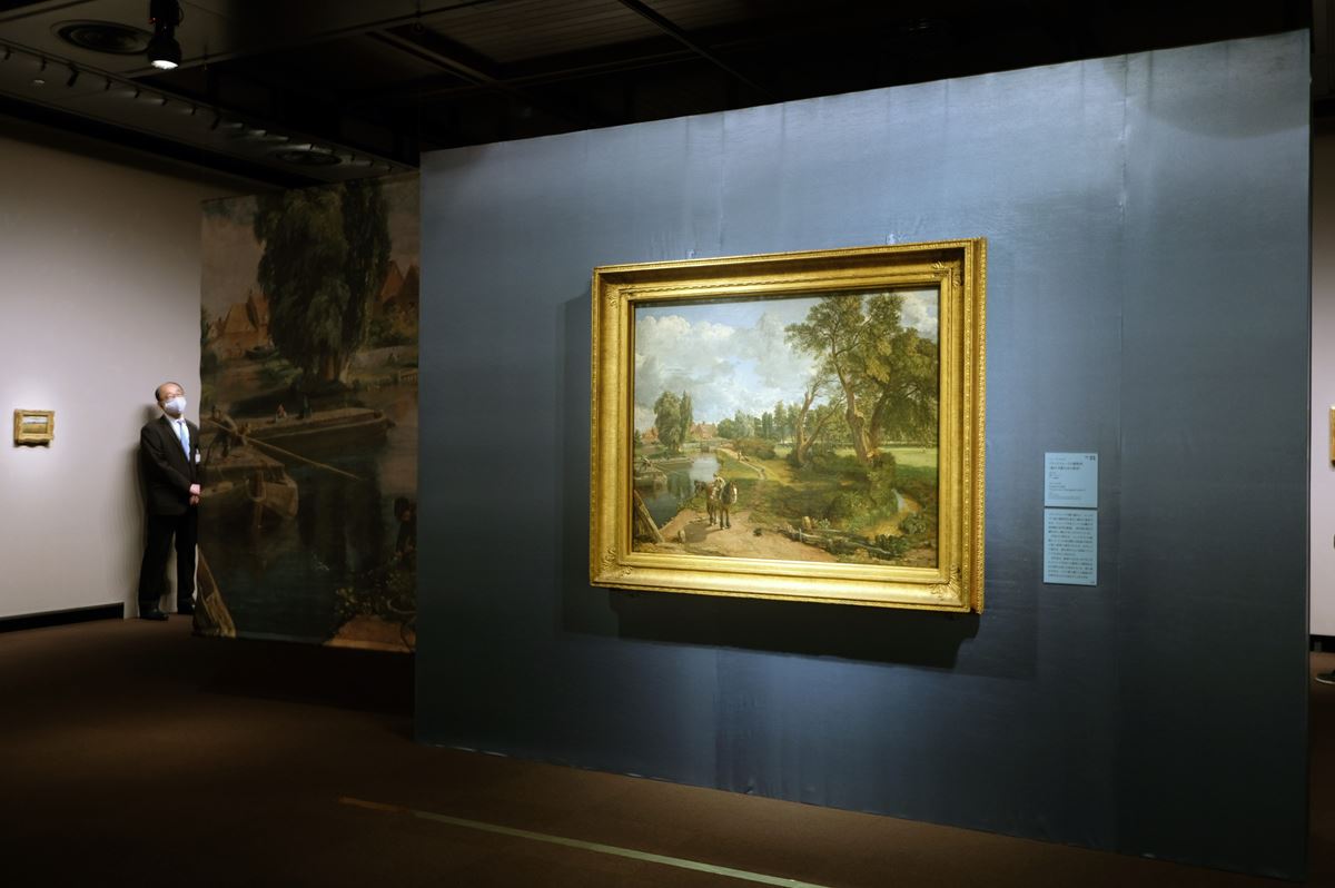 展示風景より。ジョン・コンスタブル《フラットフォードの製粉所（航行可能な川の情景》1816-17年　テート美術館蔵