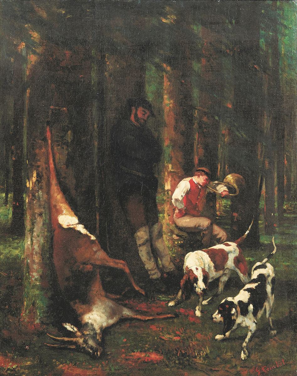 ギュスターヴ・クールベ《狩の獲物》1856-62年頃 油彩・カンヴァス 個人蔵