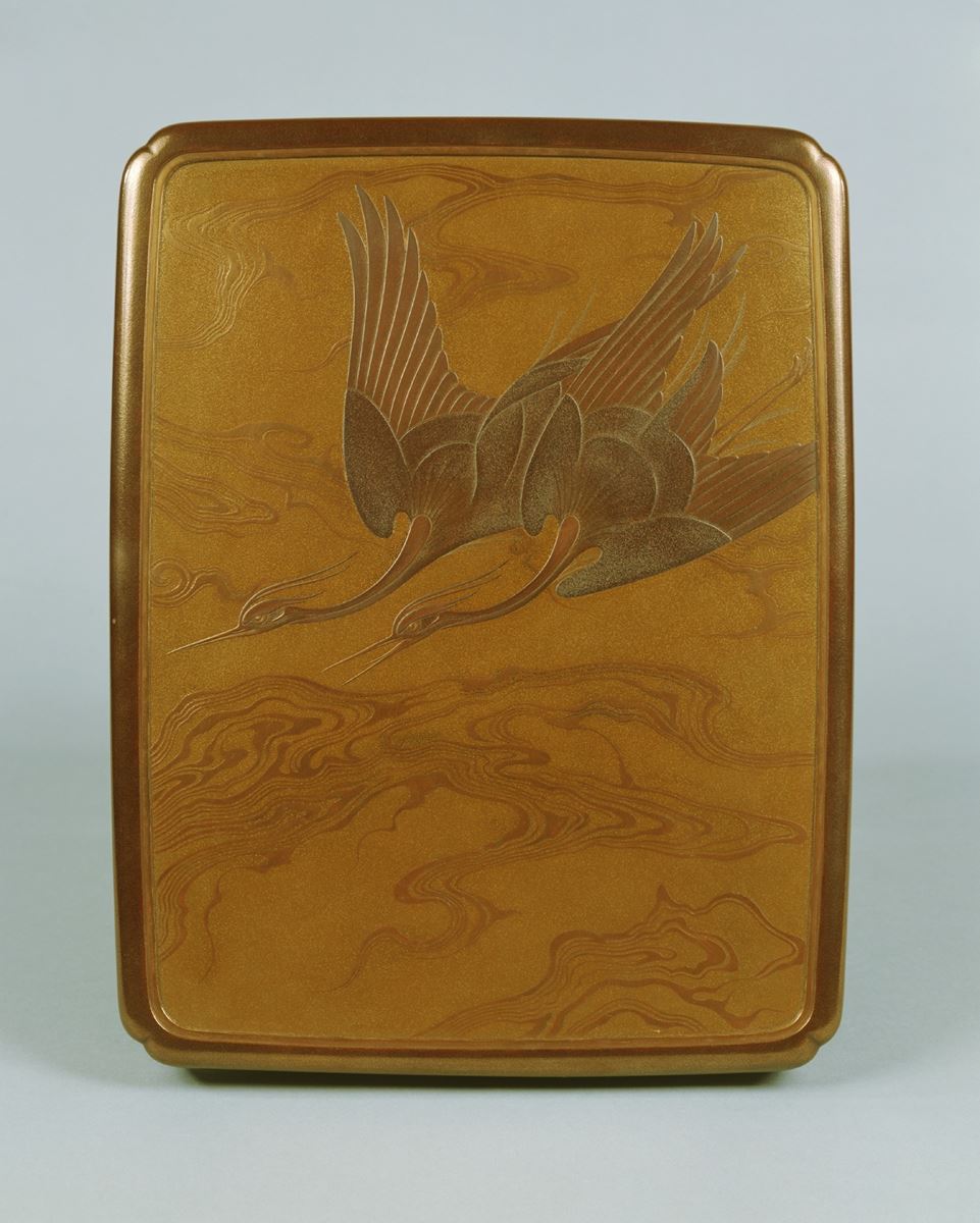 奥村霞城《漆器 鷺の図手箱》1934年　京都市美術館蔵