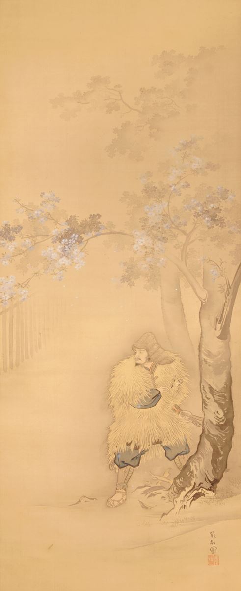 橋本雅邦 《児島高徳》 1899(明治 32)年頃 絹本・彩色 山種美術館