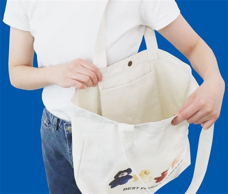 書店で買える「mojojojo」のトートバッグ＆ポーチ 「ゆるくてかわいい