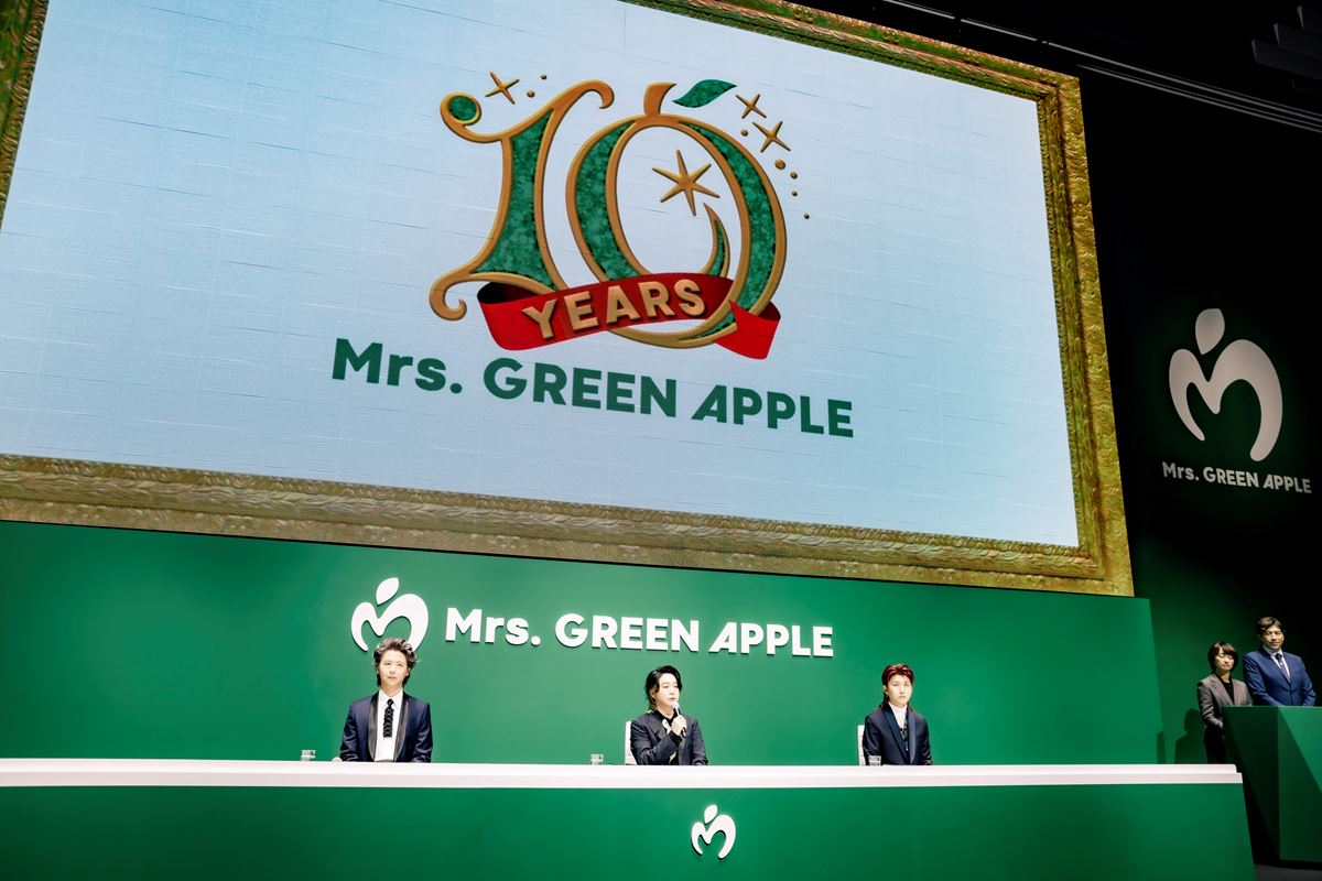 Mrs. GREEN APPLEの記者発表より （撮影：藤井 拓）