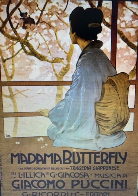1904年ミラノ・スカラ座で初演時の「蝶々夫人」ポスター
